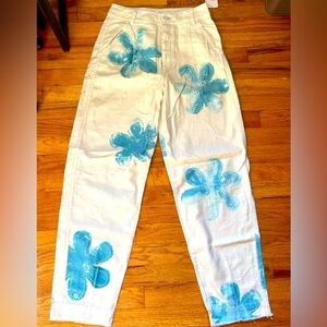 Free People  All  For Fun Utility Pant Size 0 NWT